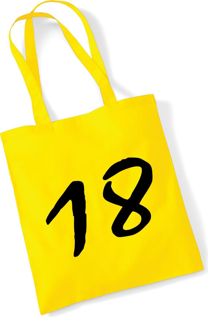 Huuraa Stofftasche 18 Geburtstag Geschenk 10 Liter Yellow Baumwolle 18 Souvenir