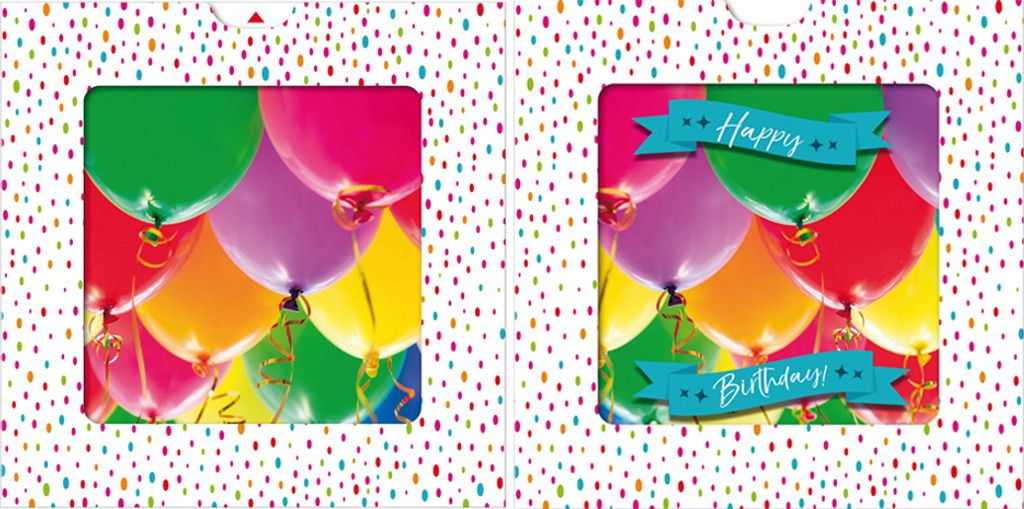 SUSY CARD 3D-Geburtstagskarte Sliding card "Luftballons"