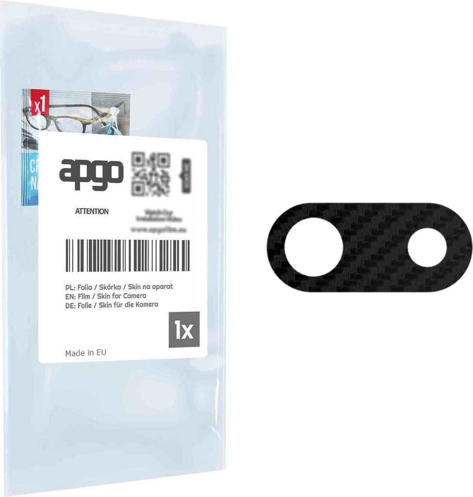 apgo Objektivschutz-Folie, Kameraschutz kompatibel mit Apple iPhone 7 Plus, Carbon-Imitation, Rückseite Schutzfolie für Kamera-Insel, Hinten Foli...