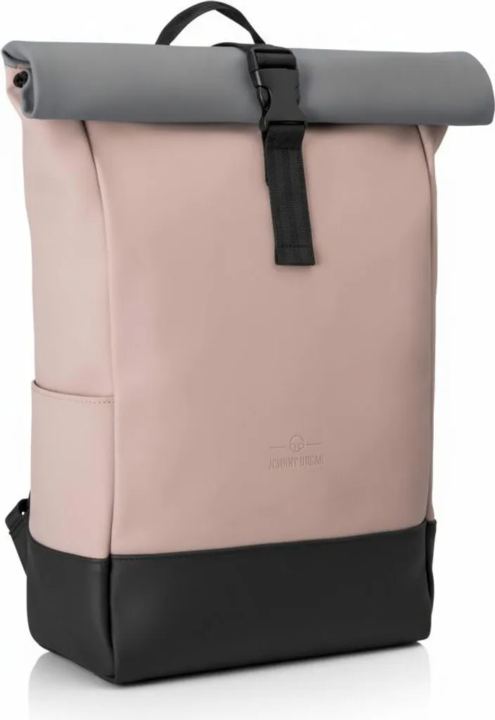 Johnny Urban Sac à Dos Rolltop Harvey Medium Rose Gris 15L Imperméable