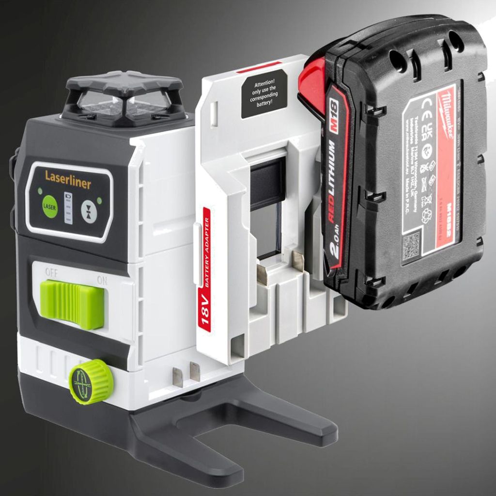 Laserliner Kreuzlinien-Laser Multi-18V-Serie + PowerAdapter Milwaukee