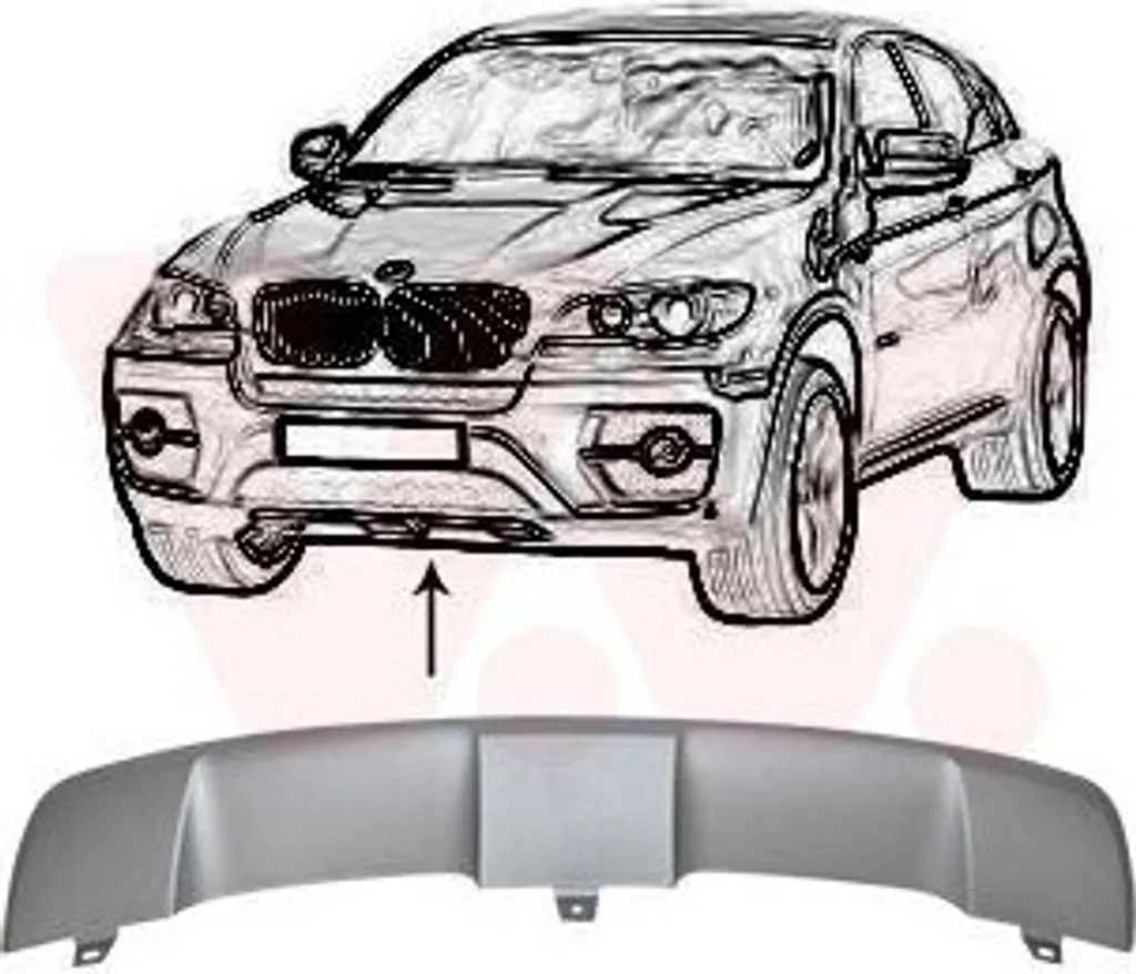 Lèvre de spoiler avant VAN WEZEL 0688500 en plastique ABS robuste