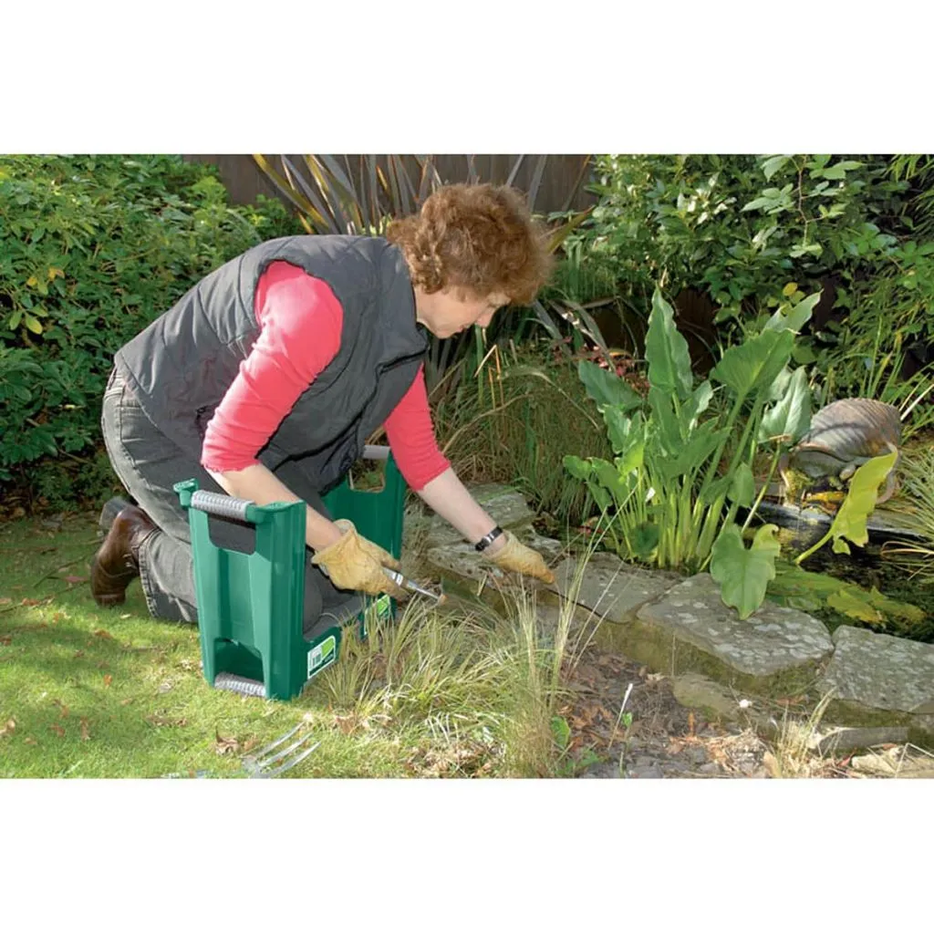 Banc de jardin pour désherber sans douleur Draper Tools vert pliable 76763