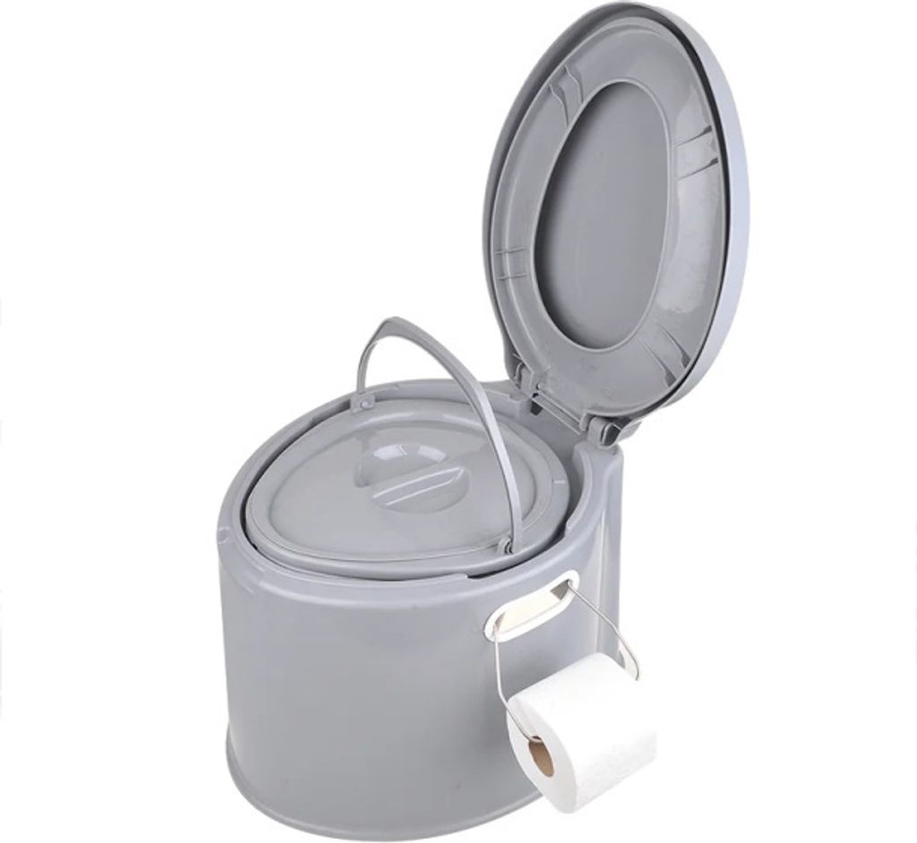 prenosné WC 7 l výška sedadla 37 cm sivá Obrázok produktu 