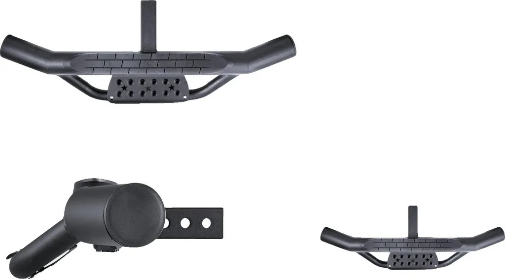 Marche d'attelage en acier renforcé, protection universelle tube rond noir