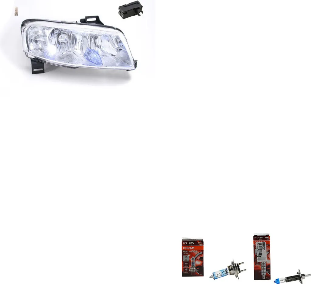Proiettore Destro per Fiat Stilo Johns + Lampada Osram 150% Luce