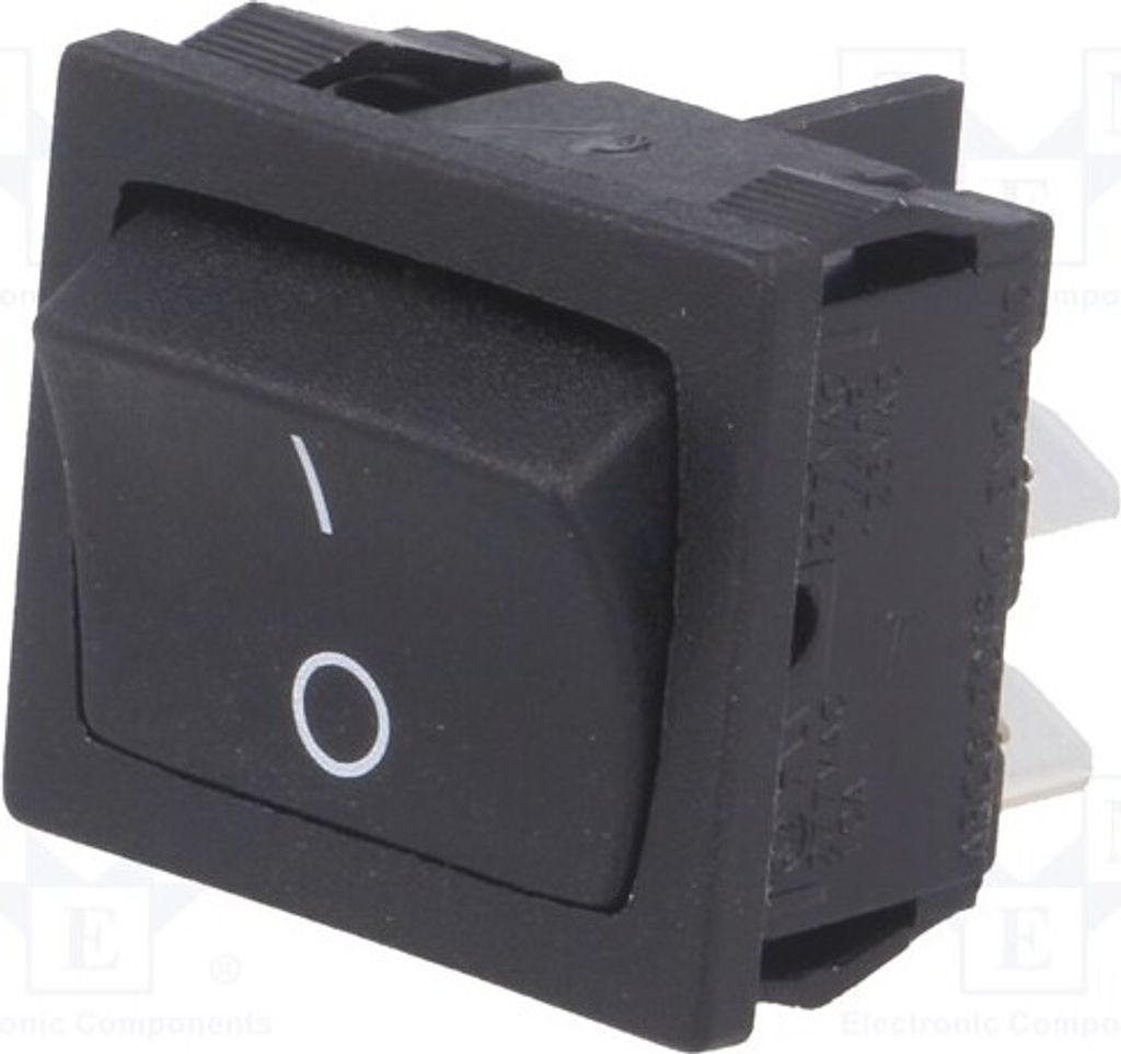 1x 10A/28VDC 10A/250VAC OFF-ON Pos: 2 schwarz Fehlen H8650VBBB076W Wippsc