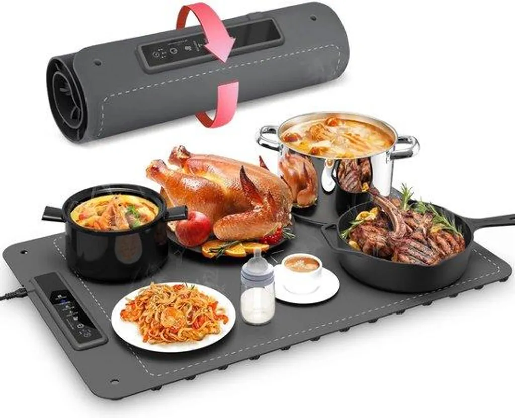 Tapis chauffant électrique en silicone pour garder vos plats au chaud - XL