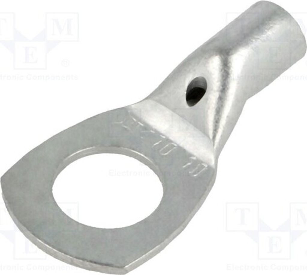 5x Kabelschuh: Rohrkabelschuh 10mm2 Klemmverbindung M10 verzinnt BM 01443 isolier
