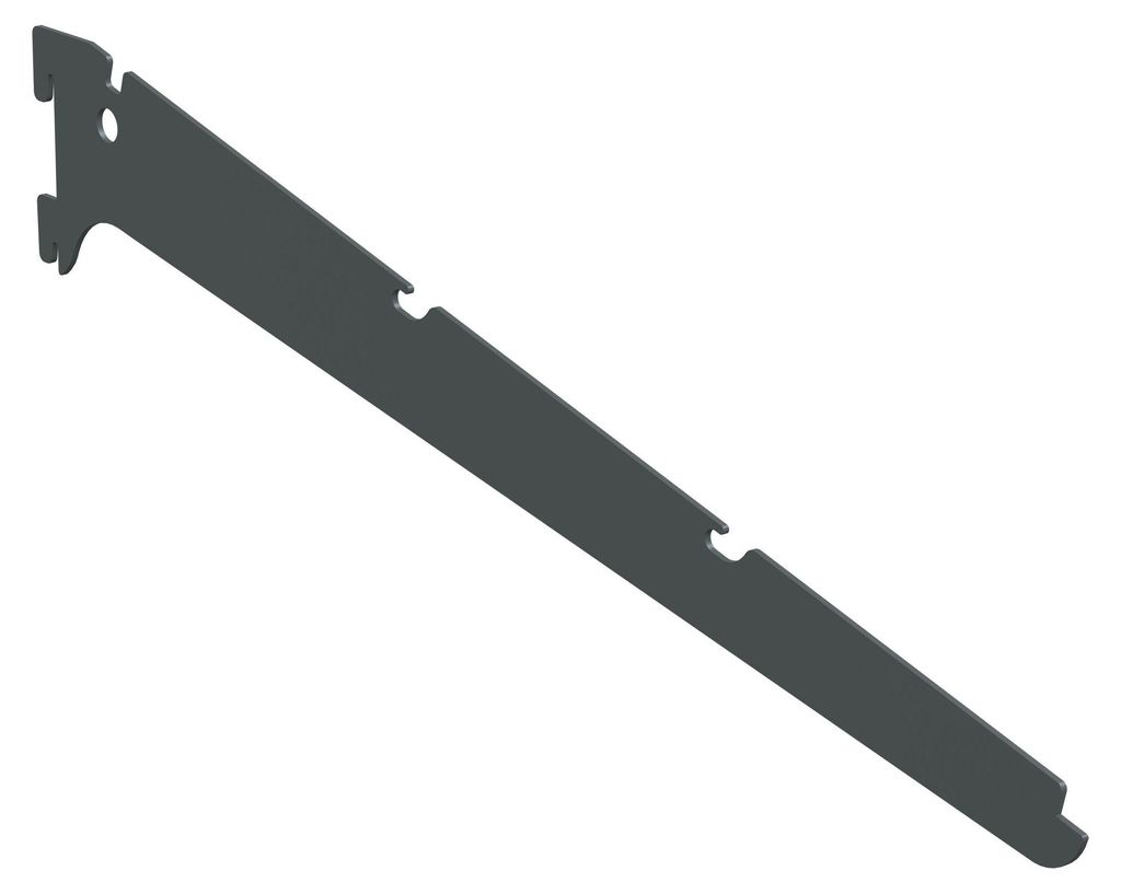 INTEGRI Anthrazit Einzelschrägkonsole 15° 420mm Garderobensystem Regalhalter Stahl