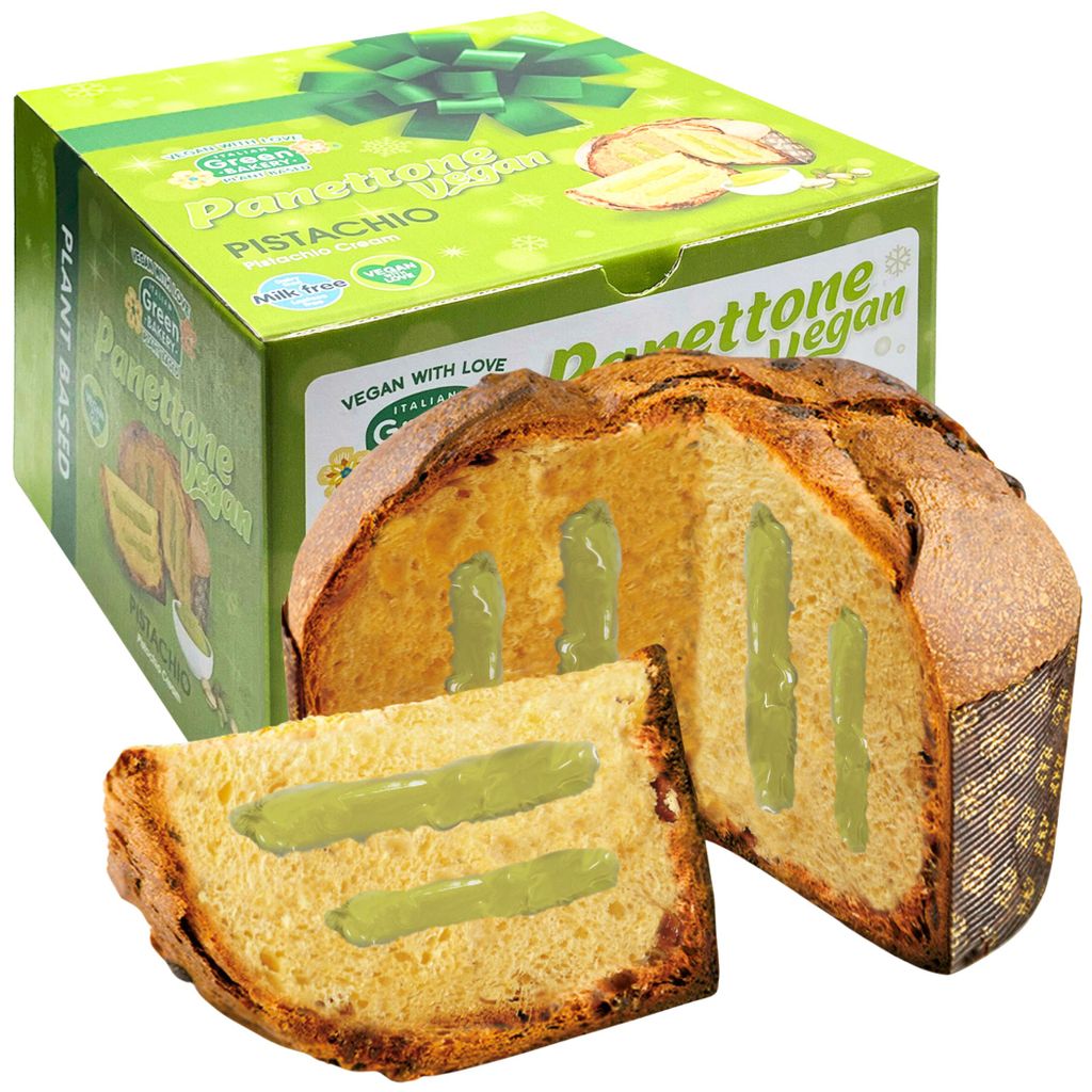 Veganer Pistazien-Panettone 750 g – Vegan With Love, Produktbild 
