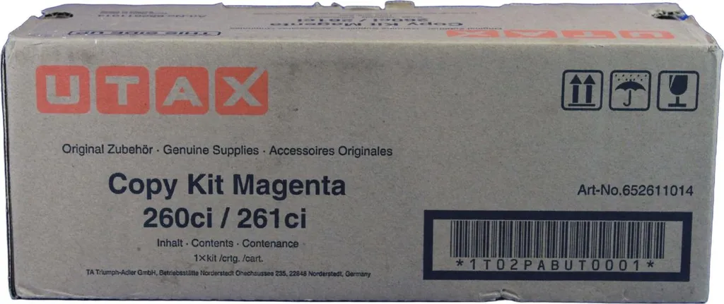 Cartouche de Toner Magenta Utax 652611014 Haute Performance Laser
