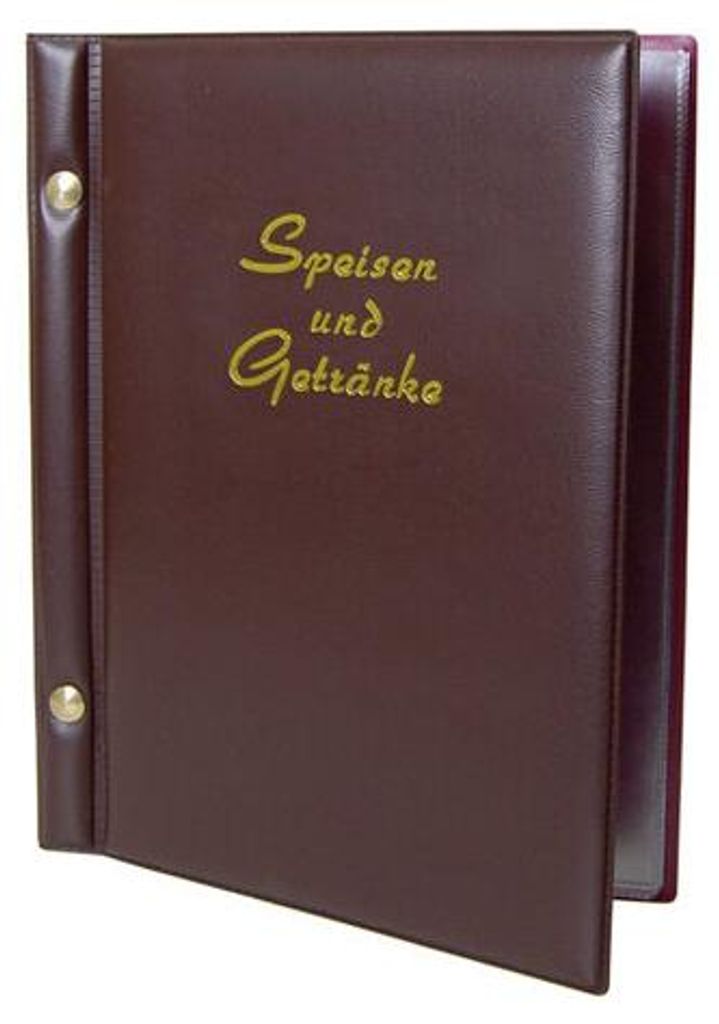 10x Speisekarte (PVC) "Speisen und Getränke" dunkelbraun 8 Produktbild 