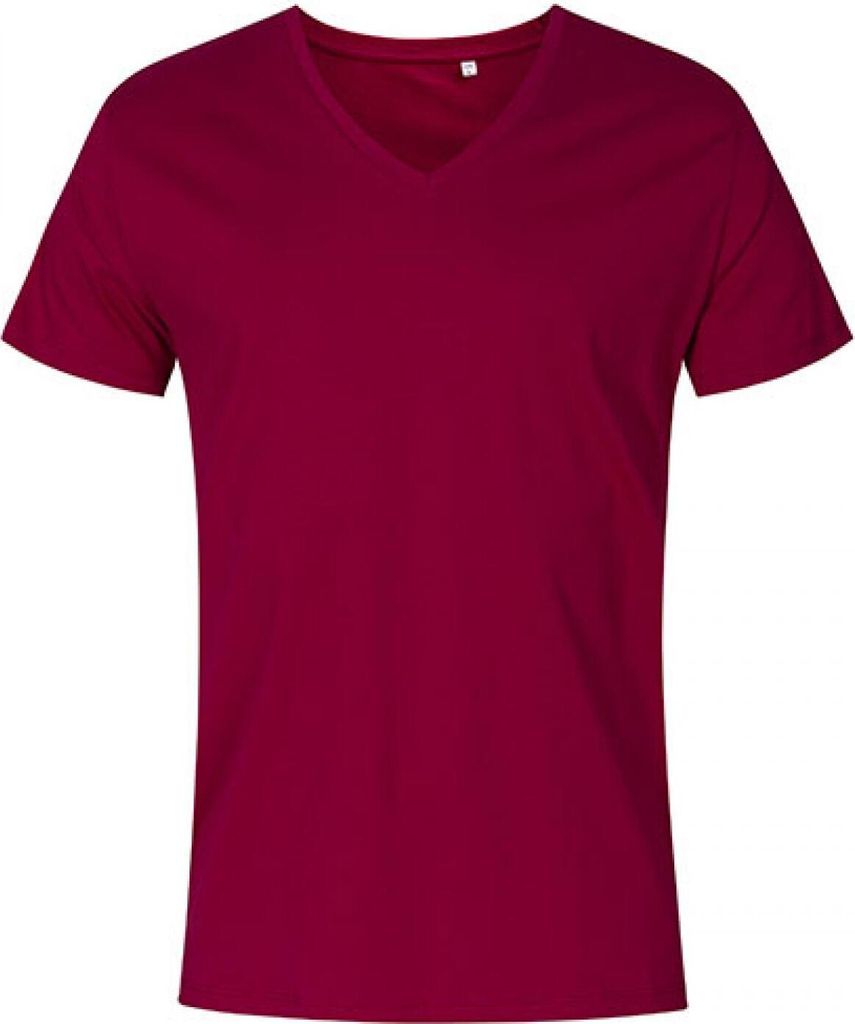 X.O V-Ausschnitt T-Shirt Herren, Himbeere, M