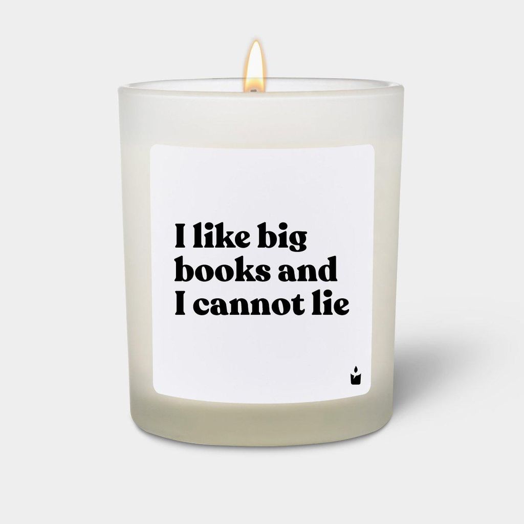 ChattyCandles Duftkerze Weiss Woody I like big books and I cannot lie