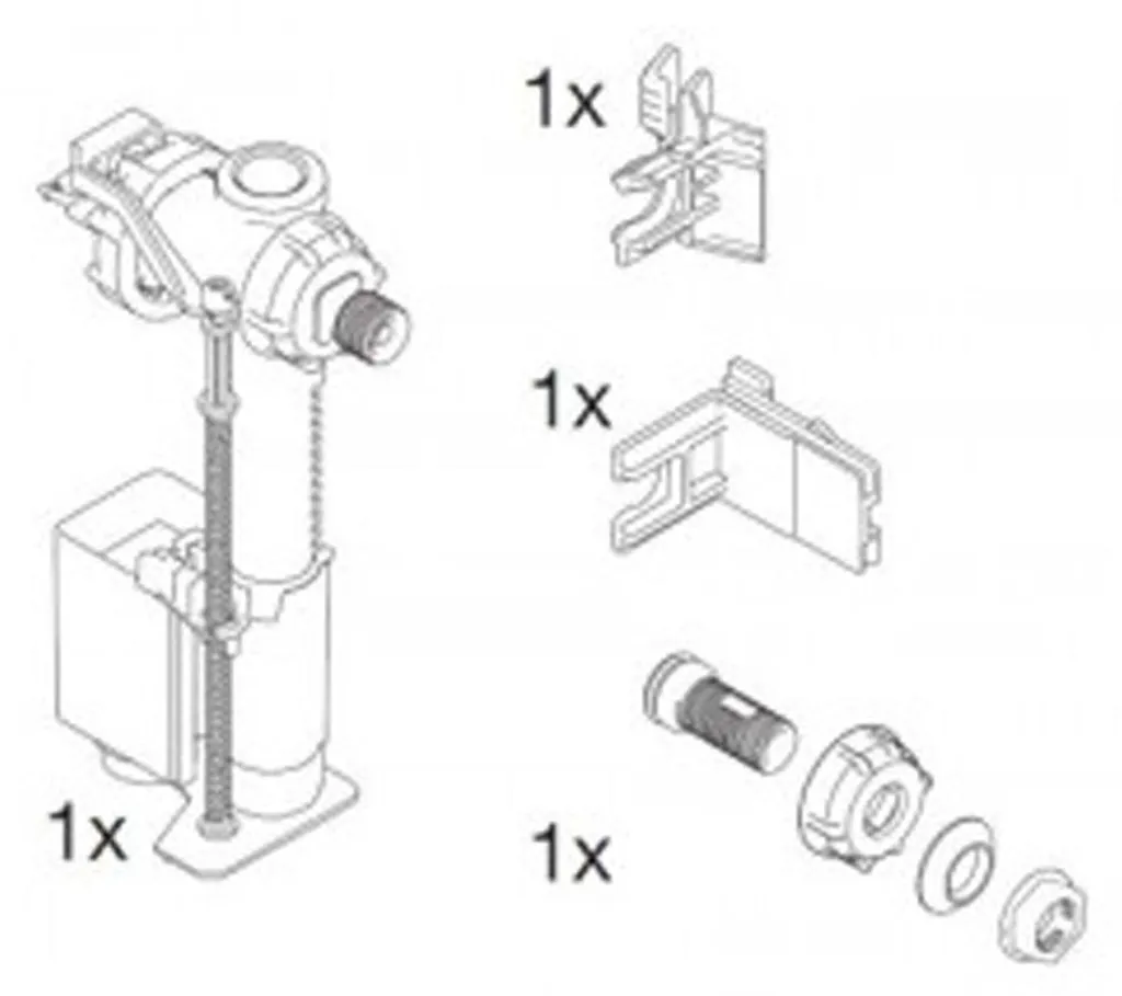 Robinet à flotteur 3/8 universel pour réparation de fuite WC pack - 3