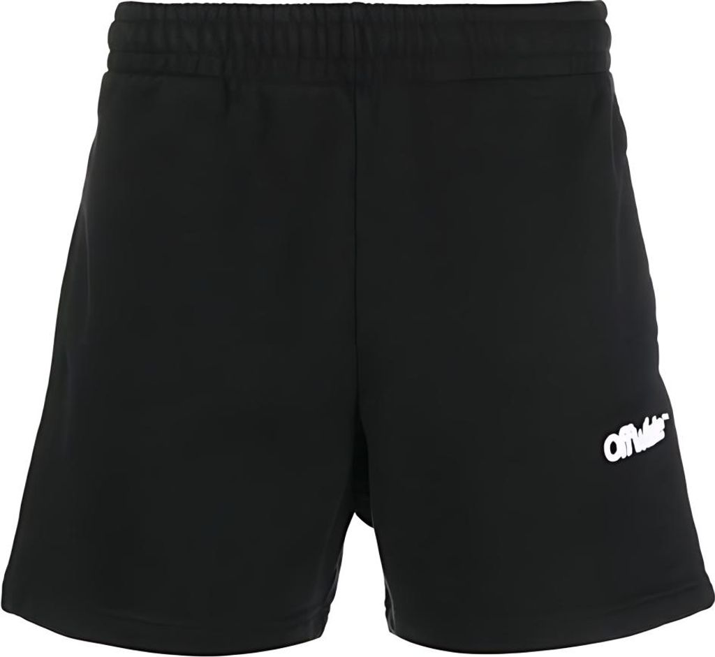 Off White Shorts schwarz Herren Labeldruck