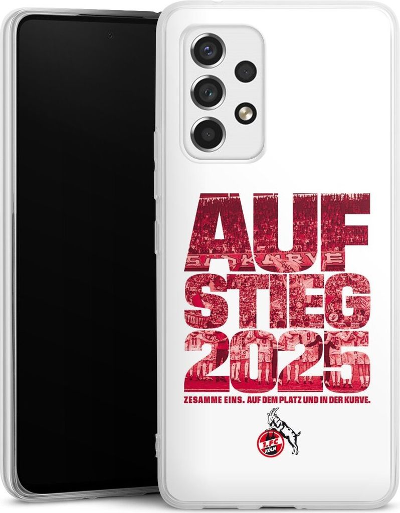 DeinDesign Handyhülle für Samsung Galaxy A53 5G Silikon Hülle Case Smartphone Schutzhülle 1. FC Köln Aufstieg Offizielles Lizenzprodukt