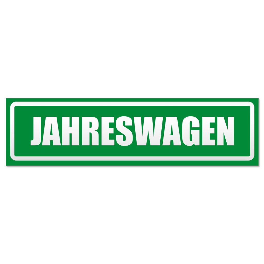 Jahreswagen invertiert Magnetschild Schild magnetisch