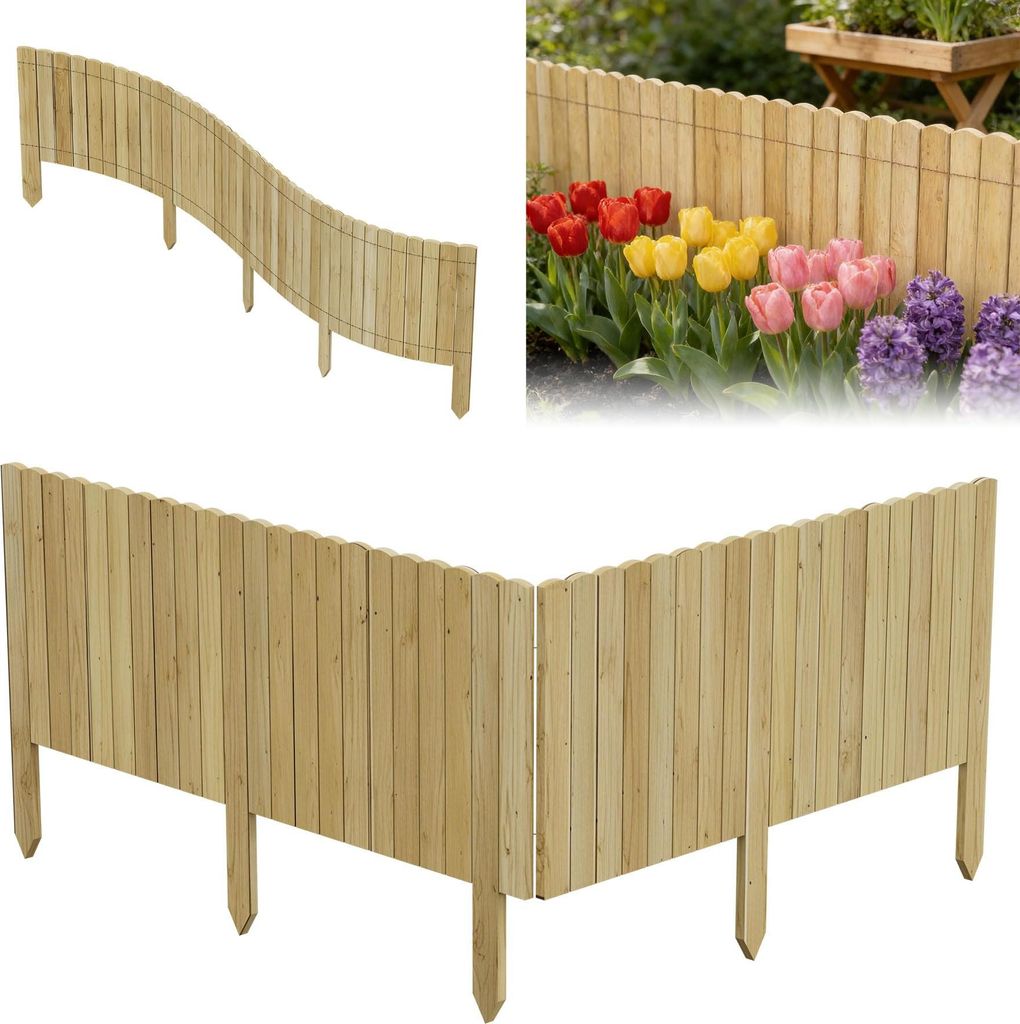 Clôture en bois FIVMEN Rollborder 200 cm de long, 40 cm de Image du produit 