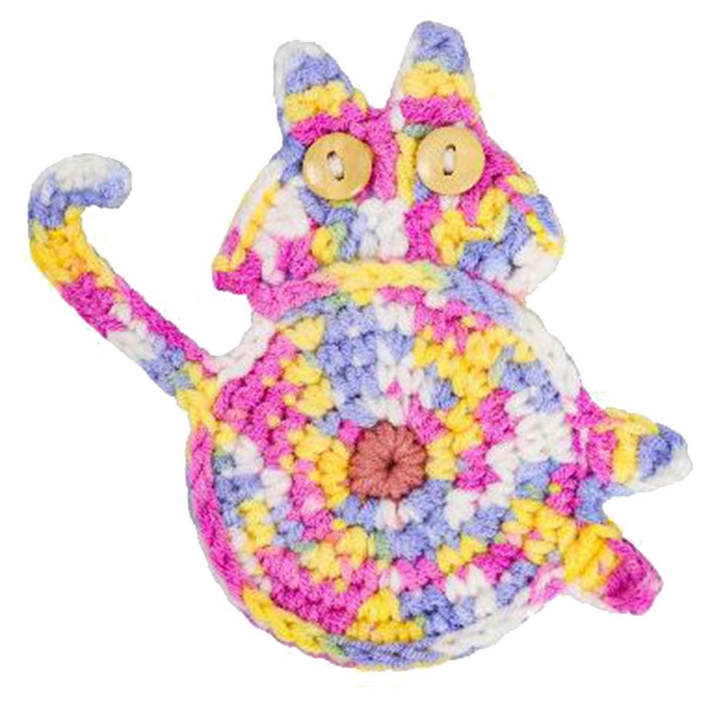 Handgewebte Katzenuntersetzer, niedliche gestrickte Katzenform-Kaffeeuntersetzer, Tischplattenschutz, Isoliermatte für Zuhause und Büro