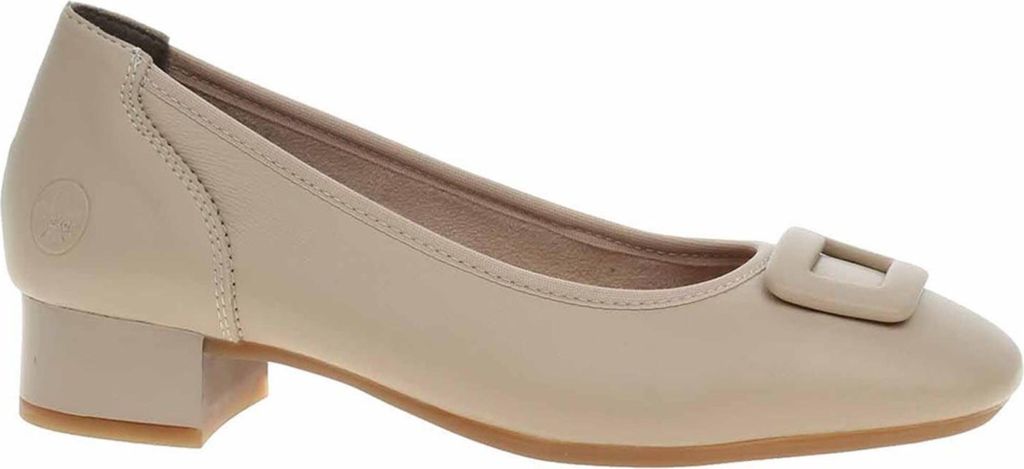 Ballerinas mit Absatz aus Leder