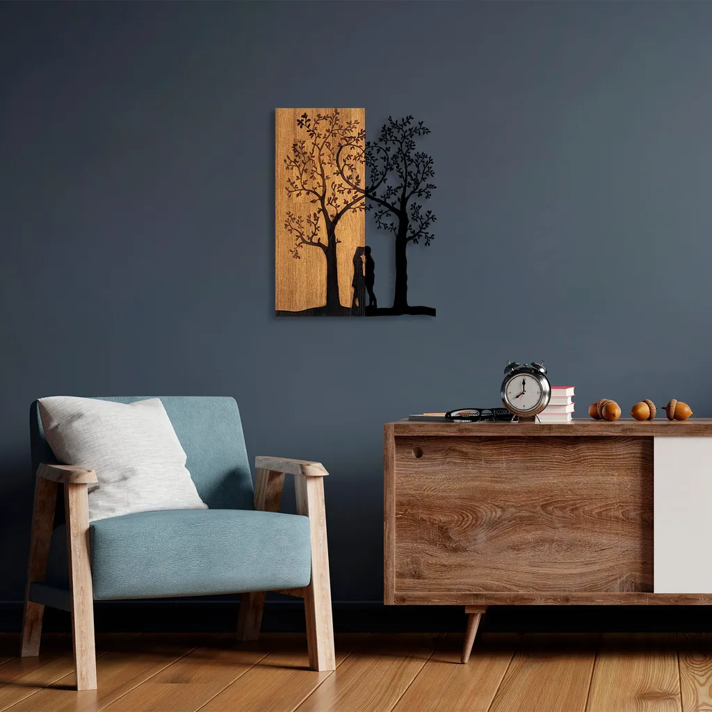 Décoration Murale Originale pour Habiller un Mur Vide en Métal et Bois