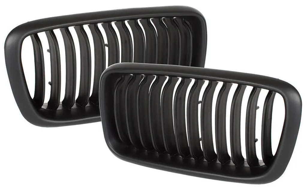 Paire de haricots de calandre noir mat pour BMW E38 Série 7 1998-2001 LCI