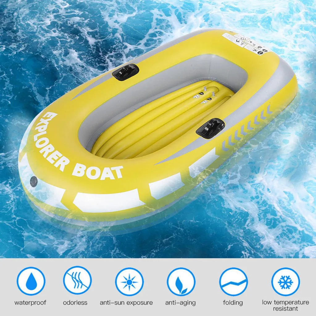 Bateau gonflable 2 personnes avec canoë à gonflage rapide - Modèle Explorer