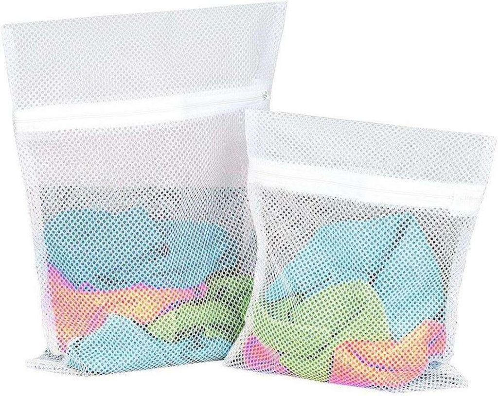 LAHER home Set 2 Cesti Portabiancheria Sporca, 90L e 2 Borse per capi delicati. Porta Biancheria
