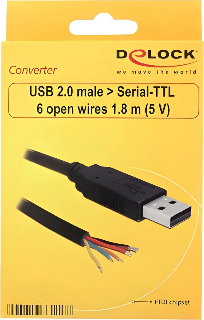Câble USB vers TTL série Delock A avec extrémités de fils dénudés