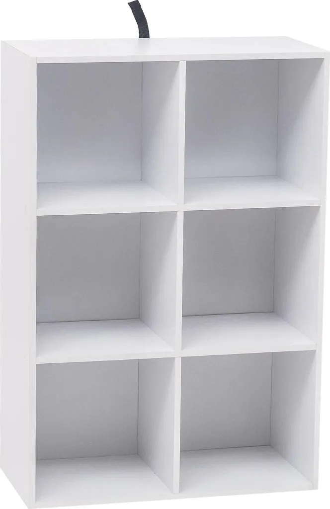 Bibliothèque étagère cube 3 niveaux en MDF 60x29,5x89 cm coloris Blanc
