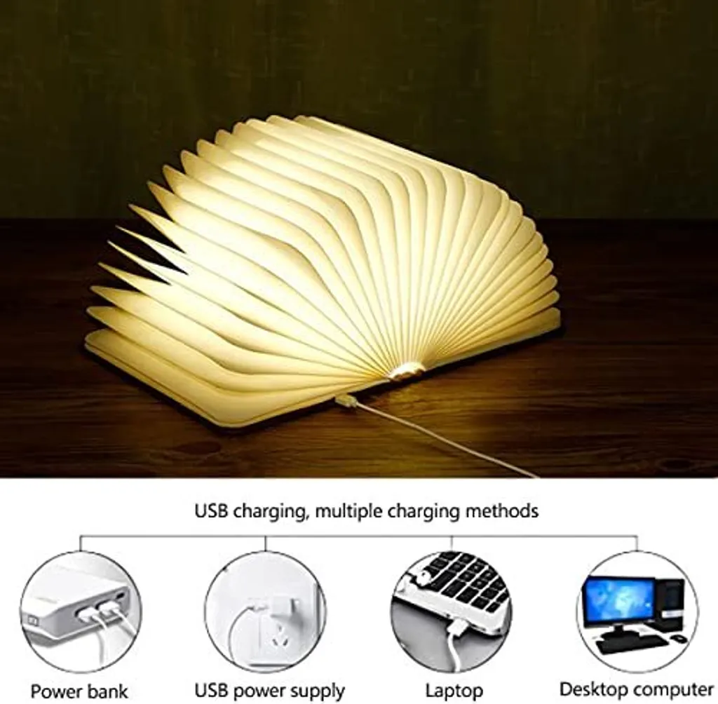 Lampada Da Lettura LED Ricaricabile Con Clip - 4 LED, 2 Intensità, Batteria 1000mAh - Kit Da Viaggio Completo