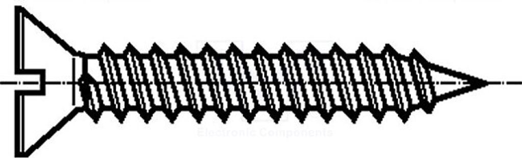 200x Schraube Kopf: Senopf gehärteter Zink 1373129 Schrauben gerade 3,5x13