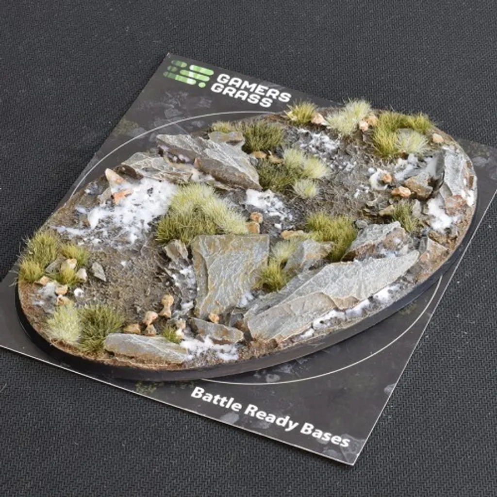Gamers Grass Winter Base Ovale 170mm - Socle Enneigé pour Figurines