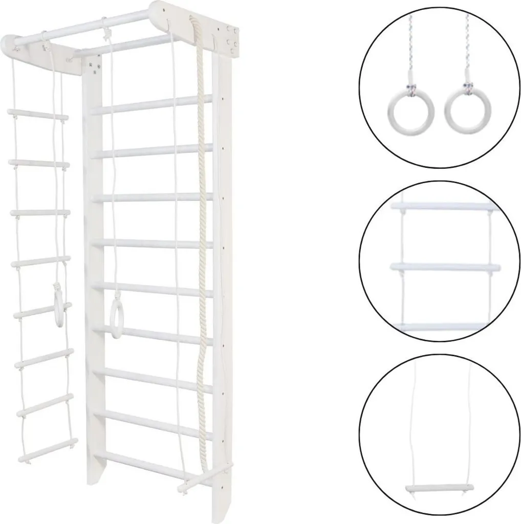Espalier Numi blanc gain de place - Solution sport en chambre enfant