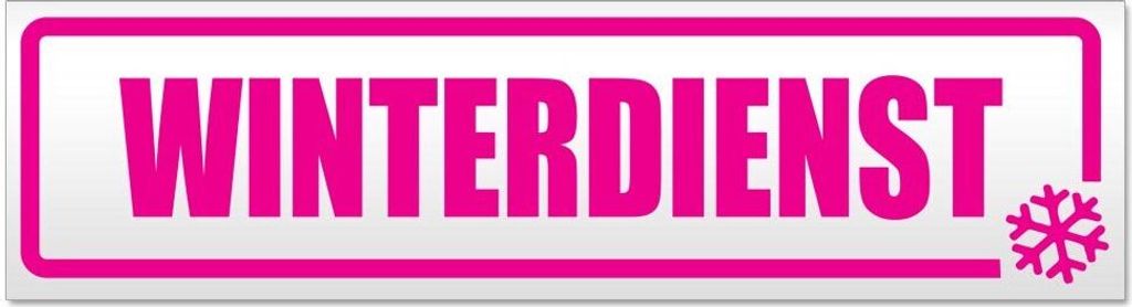 Kiwistar Winterdienst Schneeflocke Magnetschild Schild magnetisch - 30cm Pink - Magnetfolie für Auto PKW Kfz