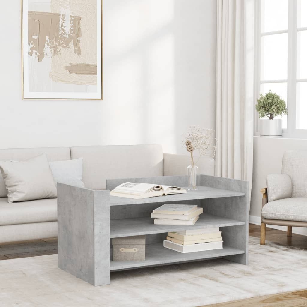 Maison Exclusive - Couchtisch Betongrau 100x50x50 cm Holzwerkstoff