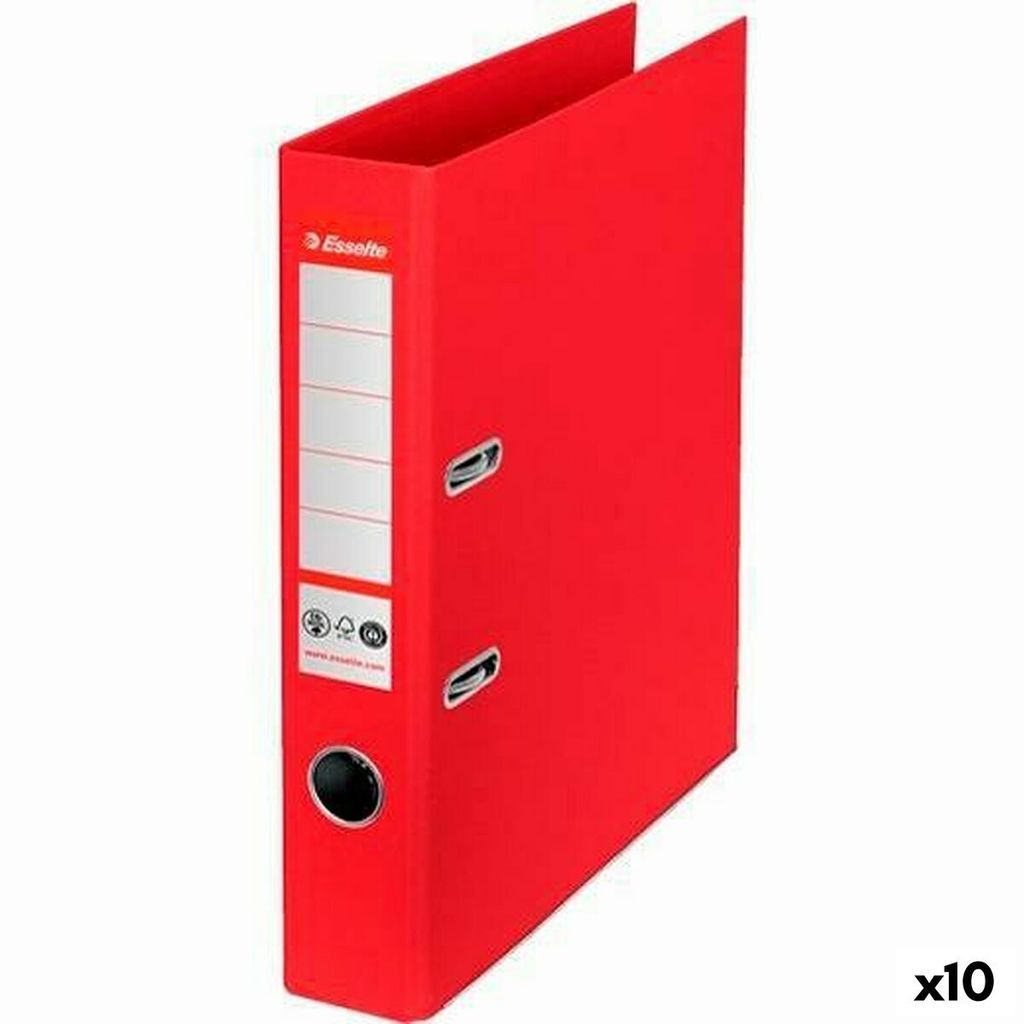 Ordnerbox mit Hebelmechanik Esselte No1 CO2 Neutral Rot A4 (10 Stück)