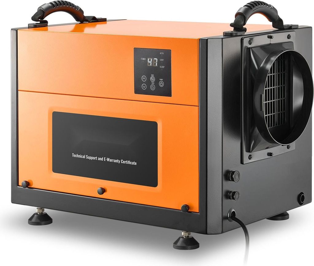 Luftentfeuchter & Bautrockner - Gewerblich 50 l/Tag - Mit Ablaufschlauch - Automatische Abtauung - Dauerentwässerung - LED-Anzeige - Tragbar Für ...