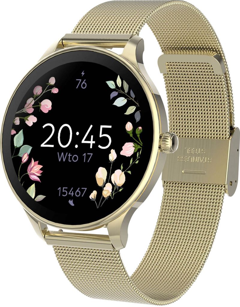 Forever Velora SB-306 Smartwatch damski, złoty zegarek na Zdjęcie produktu 