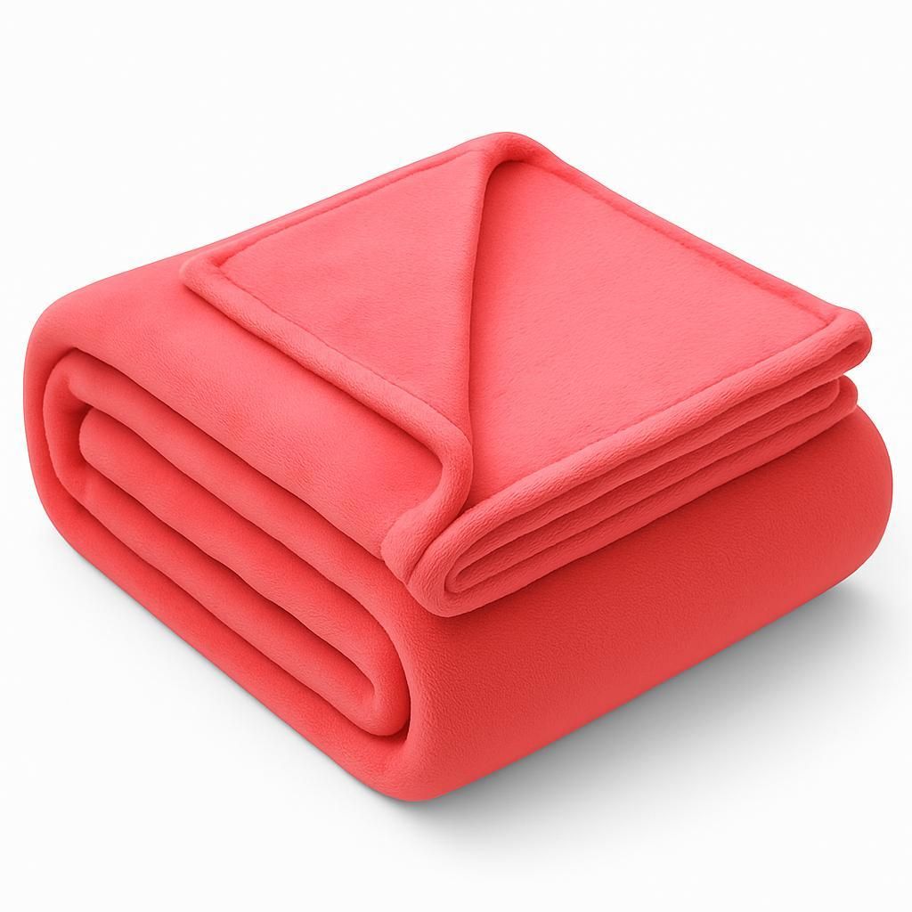 Betz Kuscheldecke 150x200 cm Wohndecke Tagesdecke BERN Farbe: erdbeer rot
