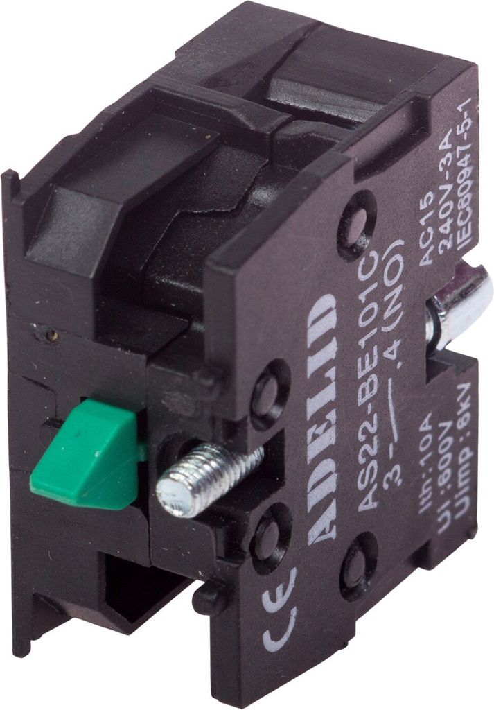 Kontaktblock Hilfsschalter Hilfskontakt Öffner offen NO 600V 10A