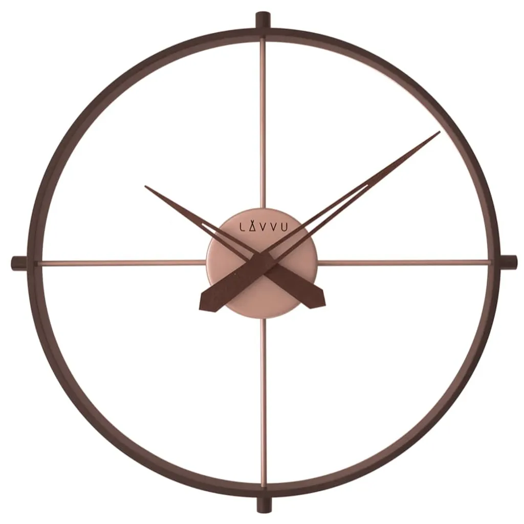 Grande horloge industrielle en bois foncé LAVVU LOFT LCT4081 élégante