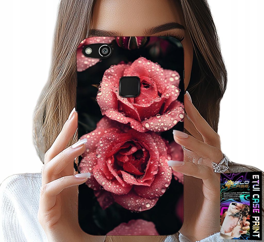 Fall Für Huawei P10 Lite - Schöne Rosa Rosen, Florale Muster, Fall