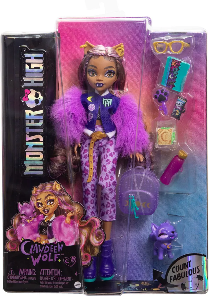 Poupée Monster High Clawdeen Robuste avec Accessoires pour Jouer Longtemps