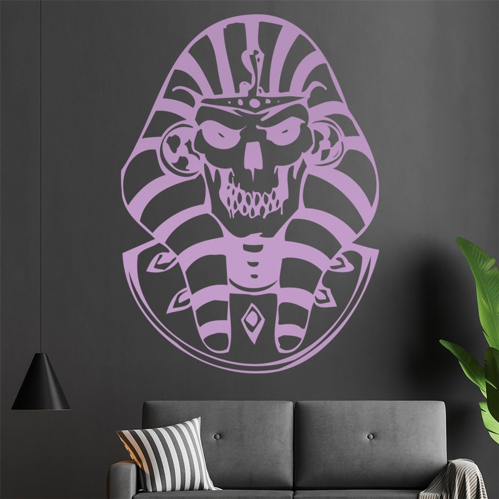 Untoter Pharao Wandtattoo in 6 Größen - Wandaufkleber Wall Sticker - Dekoration, Küche, Wohnzimmer, Schlafzimmer, Badezimmer