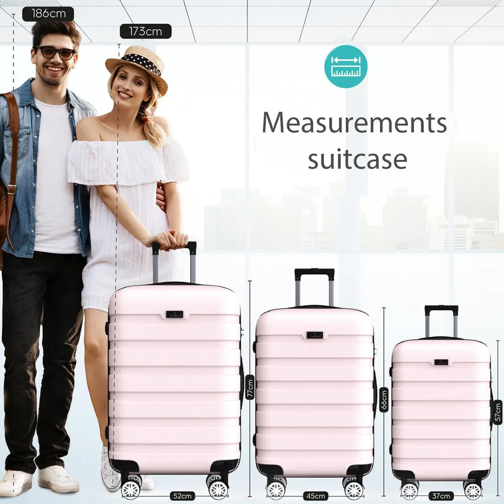 Set Trolley Voyagoux REVELATION Rosa 2 Pezzi: Bagaglio a Mano e Stiva - 4