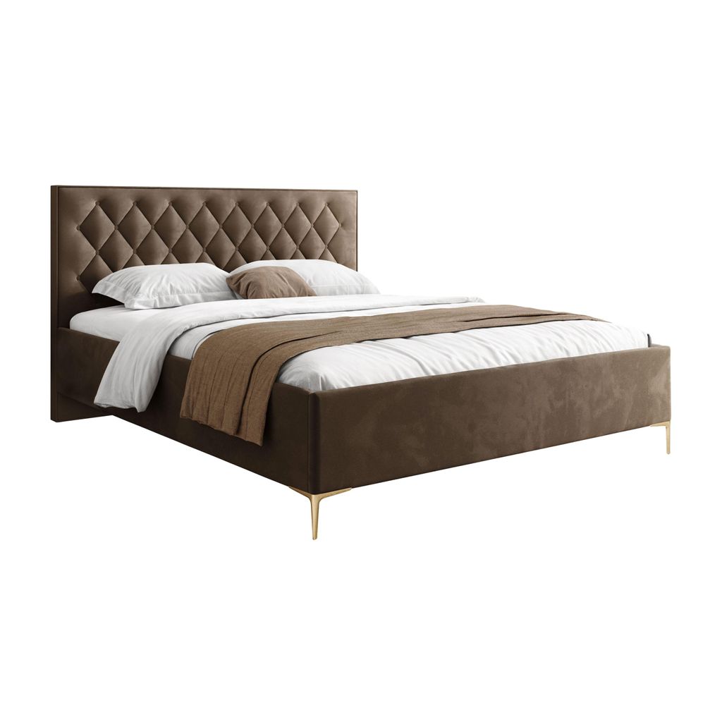 Polsterbett INEZ mit Bettkasten, 160x200, Royal Velvet 196