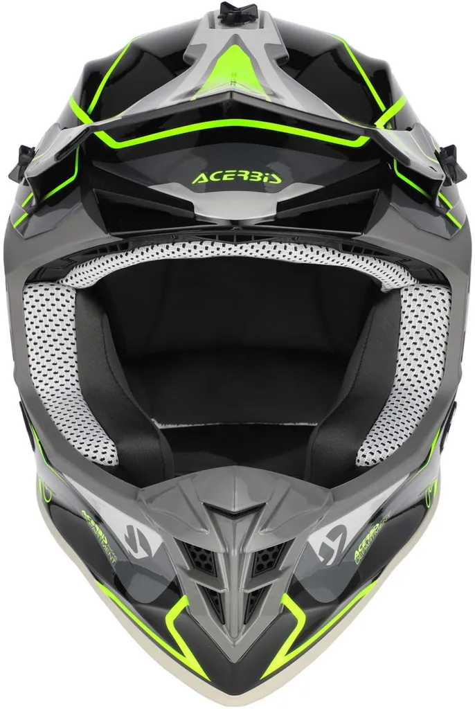 Casque Motocross Acerbis Linear 2026 Noir Gris Jaune Fluo Taille S - 4